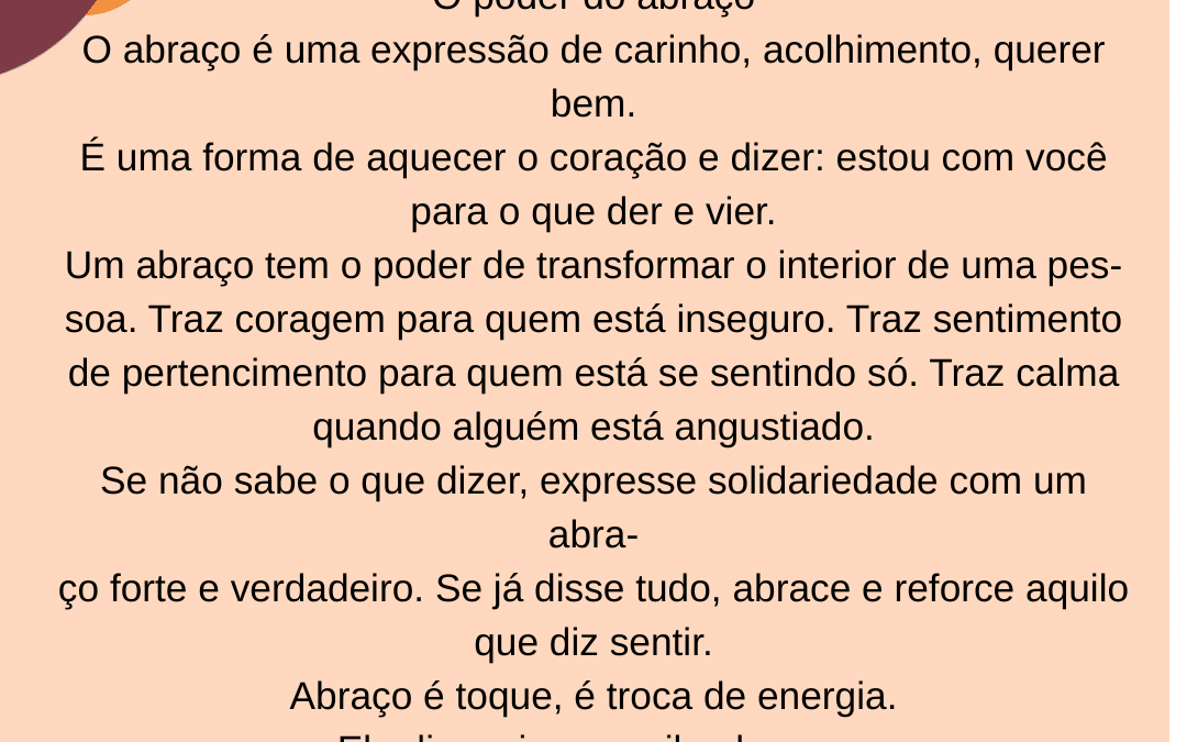 O Poder do Abraço